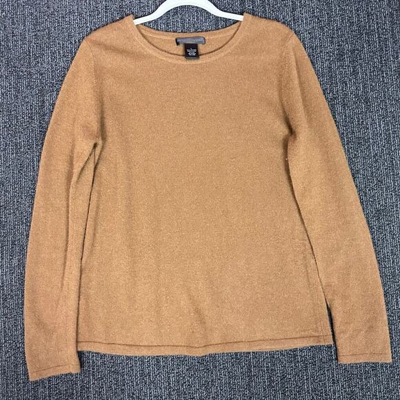 Preswick & Moore 100% Cashmere Brown Long Sleeve Sweater Pullover Size Large L - Picture 1 of 4